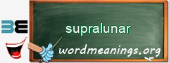 WordMeaning blackboard for supralunar